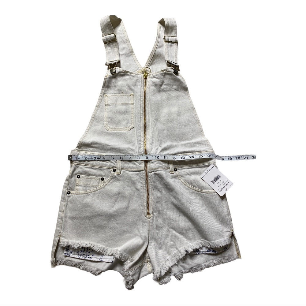 Free People Sunkissed Denim Short Overall Size 6 - Picture 4 of 6
